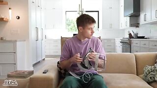 Girl sitting on a cock is a funny and romantic scene