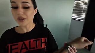 A goth girl feels the power of a cock in her pussy