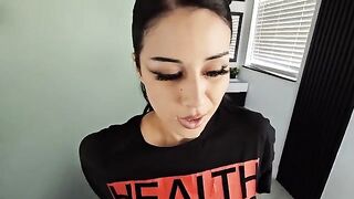 A goth girl feels the power of a cock in her pussy