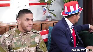 A man supported his wife even with a powerful MILF in clothes