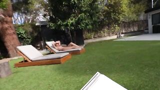 Bought a summer house, fucked on the lawn by the pool