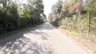 An Amazon rides a guy's dick in clothes