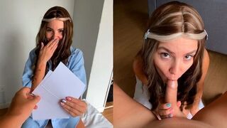A fairy granted three wishes to a man, starting with intense oral action