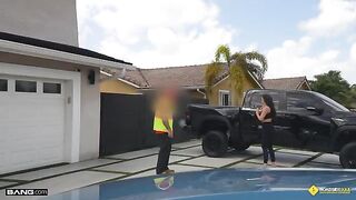 A hot chick got banged in the garage, it was pretty good