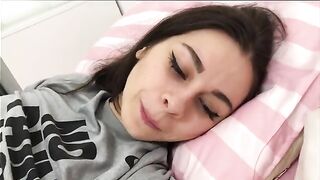 The guy caressed her wet pussy with his cock, creating a steamy homemade scene