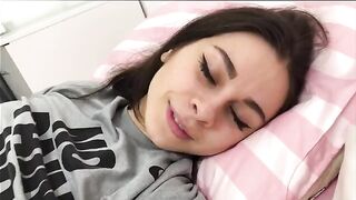 The guy caressed her wet pussy with his cock, creating a steamy homemade scene