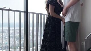 The couple continues their romantic sex in a different place