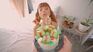 She became a slut and got her reward in the form of cream