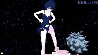 Secre Swallowtail and Asta have deep sex on the beach at night in xxx style