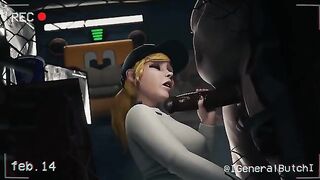 FNAF Security Breach Vanessa got fucked in the office at Mega Pizzaplex