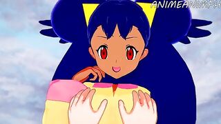 Iris, the Pokemon trainer, fucks passionately in a hardcore hentai scene