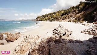 Beach sex adventure with sexy Reislin on her vacation