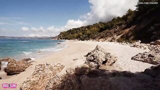 Beach sex adventure with sexy Reislin on her vacation