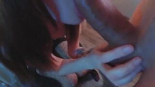 The beautiful girl with a perfect ass fucked deeply in anal