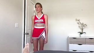 Special support for cheerleaders, featuring Addison Vodka’s captivating blonde charm and fit figure