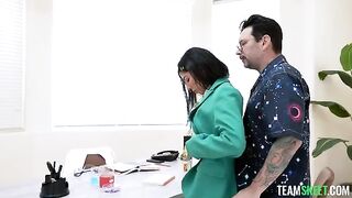 A girl with a tattoo gets special treatment from her lover