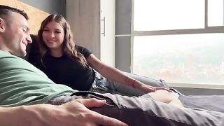 Too many clothes on the body of a hot girl neighbor