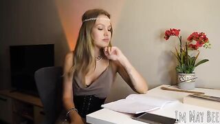 The tits are too tight and they want to be freed