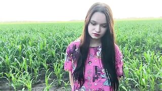 A hot chick is getting fucked in the cornfield in this steamy scene