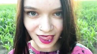 A hot chick is getting fucked in the cornfield in this steamy scene