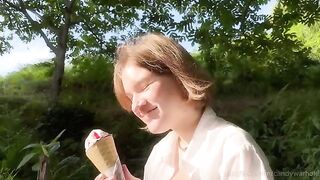 Don't lick the ice cream, suck my dick instead! A refreshing offer!