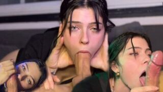 The girl has learned to do blowjob and now she loves it