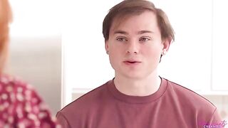 The girl served her pussy instead of a dessert on the table