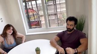 A girl gets a big dick in her pussy from her step daddy in a steamy role play