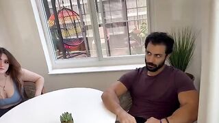 A girl gets a big dick in her pussy from her step daddy in a steamy role play