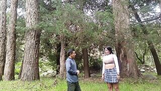 A pervert old man fucks beautiful girls in the jungle, including sexy schoolgirls