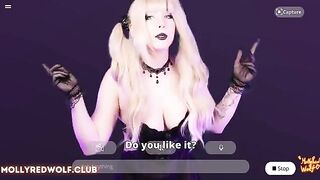 The blonde is fucked by a huge machine in POV
