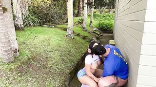 The hot Latina was eaten out in a passionate public encounter