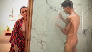 Hot shower sex with a curvy stepmom and her stepson is a fantasy coming true