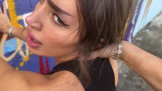 You can moan, you can scream, but you can't stop it - Sisi Rose and Teddy Tarantino in wild public action
