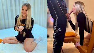 A cute girl lost a bet to her stepbrother and had to fuck with him