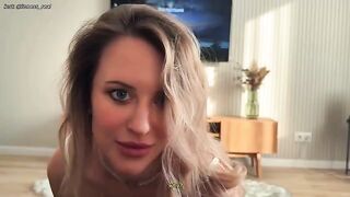 A girl is being fucked hard from behind, begging for mercy