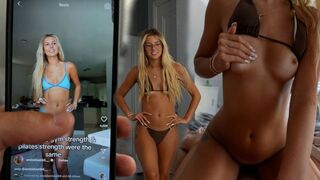 The girl is waiting for the guy, her step brother, to fuck her