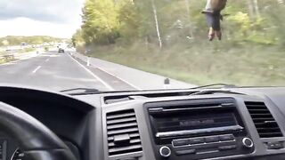 The guy fucked his sexy Uber driver with a big ass in the car