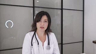 A girl with huge boobs is having fun with her doctor in a steamy session