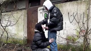 A passionate teenage girl was caught in public action