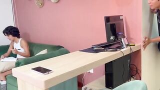 Dancing on the cock of a stranger in an exclusive vid