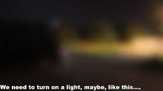 A brunette has an amazing foursome sex experience right in the car