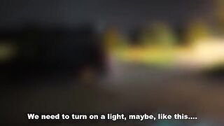 A brunette has an amazing foursome sex experience right in the car