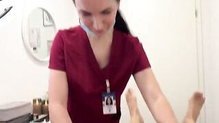 Pre-waxing blowjob with a hot nurse is always a good idea