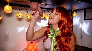 I set the rhythm with my lips, you just moan. A spooktacular Halloween treat!