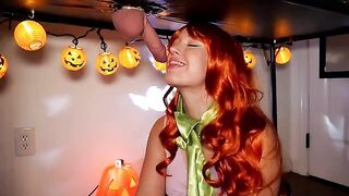 I set the rhythm with my lips, you just moan. A spooktacular Halloween treat!