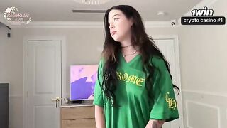A hot Russian girl gets fucked from behind hard