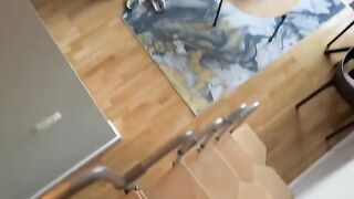 A cute girl relaxes with a vibrating toy in her pussy