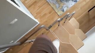 A cute girl relaxes with a vibrating toy in her pussy
