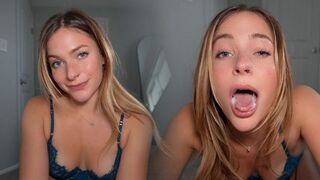 The girl took a huge load of semen in her mouth and on her face